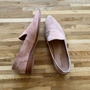 Blush suede flats